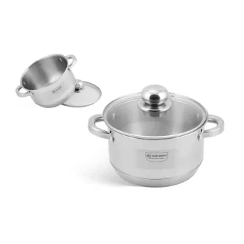   Lábas Inox Edenberg 1.9 Literes Üveg Fedővel EB-3003 (12/#)