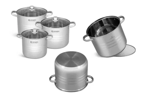 Fazék Inox Edenberg 6 Részes (3 Fazék + 3 Fedő) EB-530N (2/#)