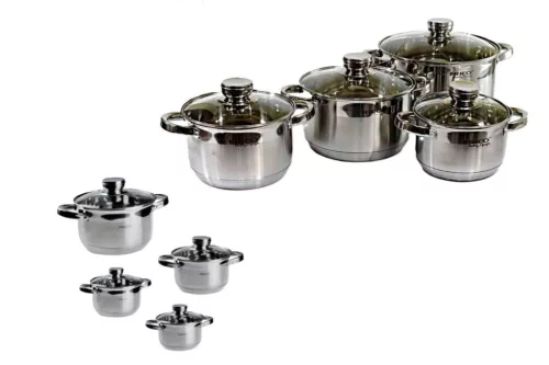 Lábas Szett Inox Edenberg 8 Részes (4 Lábas + 4 Fedő) FR-1154 (4/#)