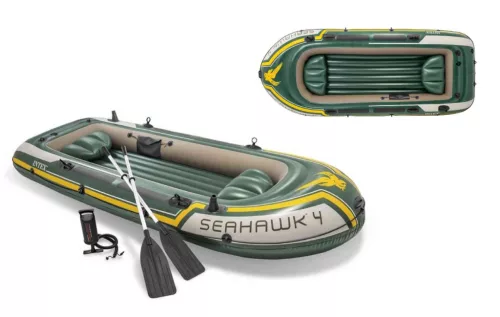 Str.Felfújható Csónak Seahawk 4 Szett (Evezővel és Pumpával) 68351