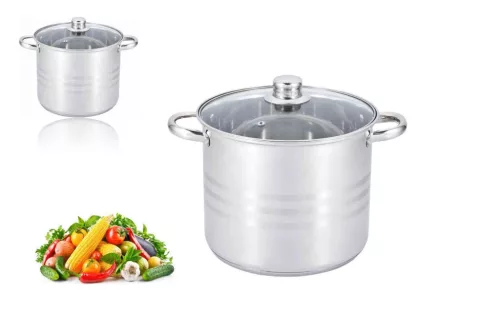 Fazék Inox Edenberg 5.3 Literes Üveg Fedővel 20cm EB-542N (2/#)