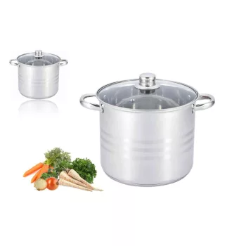   Fazék Inox Edenberg 6.8 Literes Üveg Fedővel 22cm EB-543N (2/#)