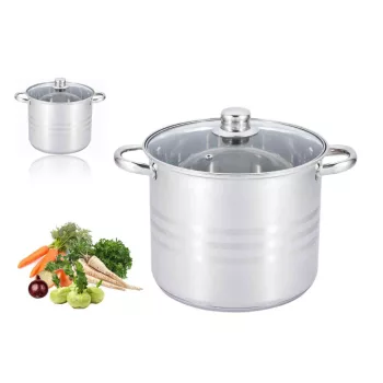   Fazék Inox Edenberg 10.6 Literes Üveg Fedővel 26cm EB-545N (2/#)