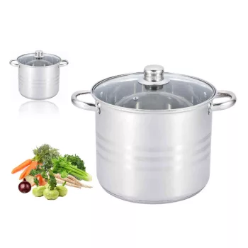   Fazék Inox Edenberg 12.9 Literes Üveg Fedővel 28cm EB-546N (2/#)