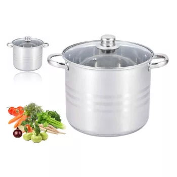   Fazék Inox Edenberg 15.5 Literes Üveg Fedővel 30cm EB-547N (2/#)