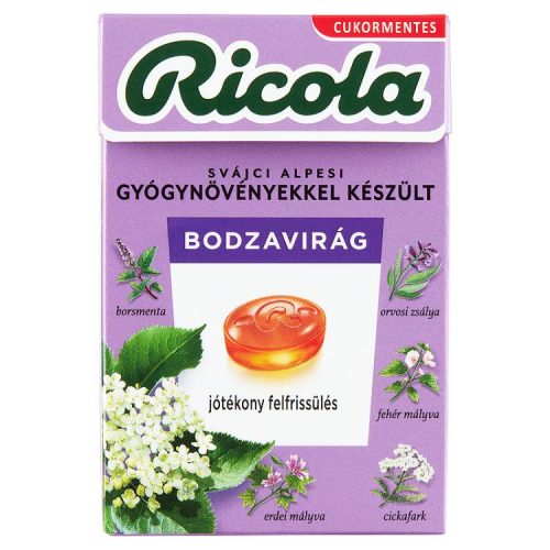 Ricola Cukorka Bodzavirág 40G (e)