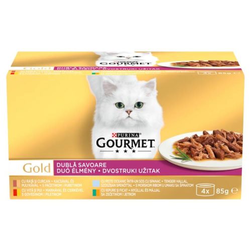 Gourmet Gold Macskae.Nedv.Élm.4X85G (e)