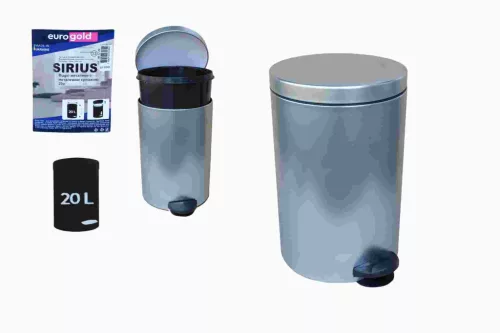 Pedálos Szemetes Kerek Fém Fehér 20 Literes