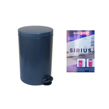 Pedálos Szemetes Kerek Fém Fekete 20 Literes