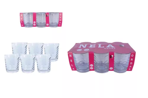Pohár Üveg Vizes 250ml 6 Darabos (8/#_240/rkl)
