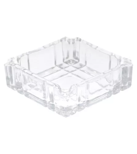 Scrumieră din sticlă în ambalaj decorativ pătrat 8,5 cm