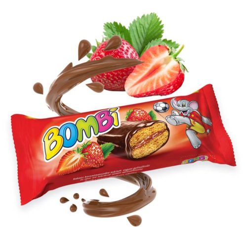 Bombi Puszedli Szelet Epres 50G (e)