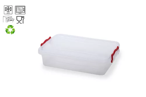 Recipient pătrat plat 1,5 litri cu capac K117