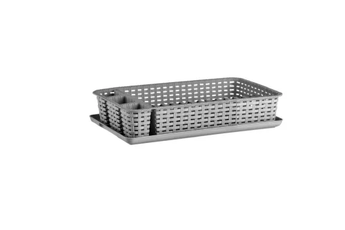 Suport pentru uscare vase Plastic Efect Rattan 27*35cm