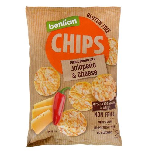 Benlian Rizs Chips Jalap.-Sajt.50G (e)