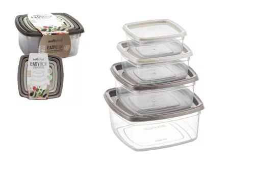Tároló Doboz Szett Easybox Szögletes 4 Darabos (36/#)