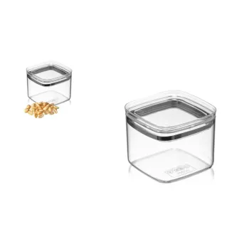 Tároló Doboz Szögletes Víztiszta Műanyag 700ml (24/#)