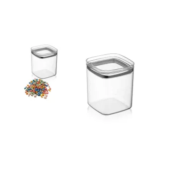 Tároló Doboz Szögletes Víztiszta Műanyag 1400ml (24/#)