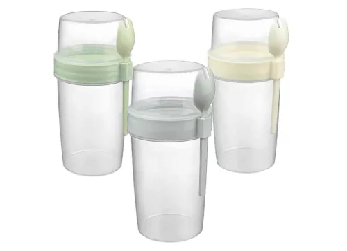 Joghurtos Műzlis Pohár Kanállal Műanyag 700ml TP765 (36/#)
