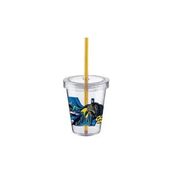   Pohár Szívószállal Víztiszta Batman 440ml TP554-50 (36/#)