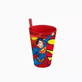 Pohár Szívószállal Superman 400ml TP512-51 (72/#)