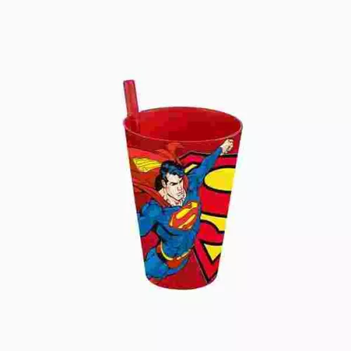 Pohár Szívószállal Superman 400ml TP512-51 (72/#)