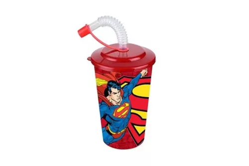 Pohár Szívószállal Superman 400ml TP513-51 (36/#)