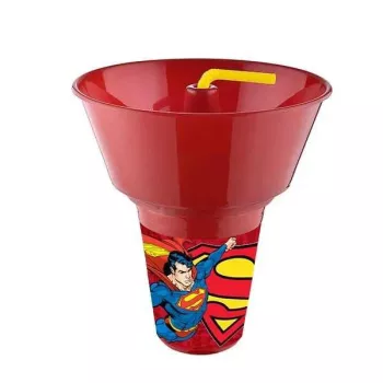   Popcorn Kosár+Pohár Szívószállal Superman Egykezes TP564-51 (12/#)