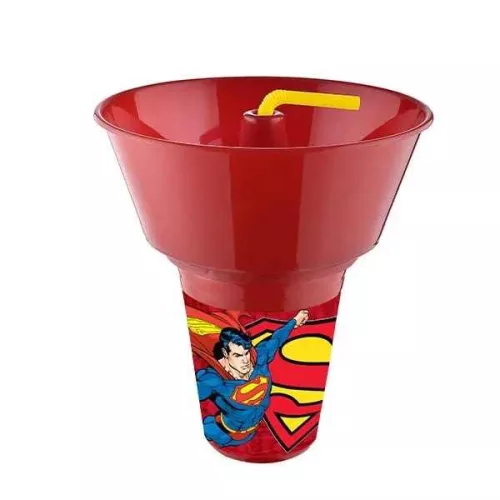 Popcorn Kosár+Pohár Szívószállal Superman Egykezes TP564-51 (12/#)