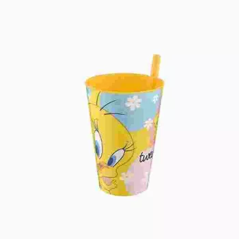 Pohár Szívószállal Tweety 400ml TP512-53 (72/#)
