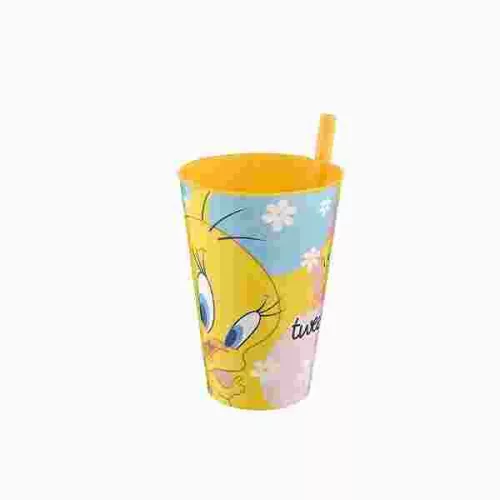 Pohár Szívószállal Tweety 400ml TP512-53 (72/#)