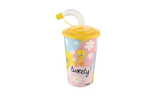Pohár Szívószállal Tweety 400ml TP513-53 (36/#)