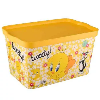 Tároló Doboz Szögletes Tweety 24 Literes TP601-53 (6/#)
