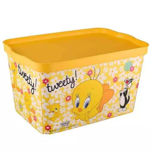 Tároló Doboz Szögletes Tweety 24 Literes TP601-53 (6/#)