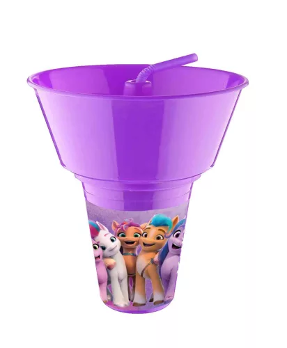 Popcorn Kosár+Pohár Szívószállal My Little Pony Egykezes TP564-60 (12/#)