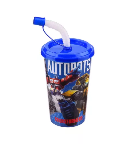 Pohár Szívószállal Transformers 400ml TP513-64 (36/#)