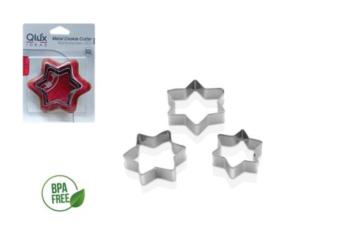 Sütiszaggató Fém Csillag 3 Darabos L-00811 