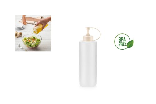 Szósznyomó Palack 600ml Krém Kupakkal L-00810-2 