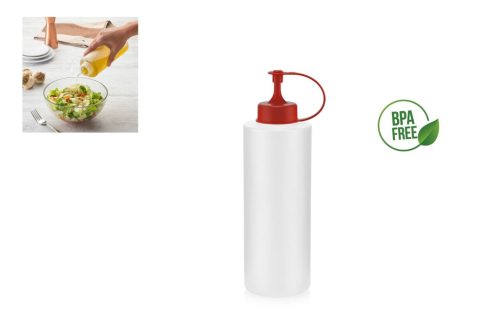 Szósznyomó Palack 600ml Piros Kupakkal L-00810-3
