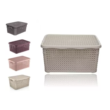Coș cu vârf pătrat Efect rattan 2,5 litri