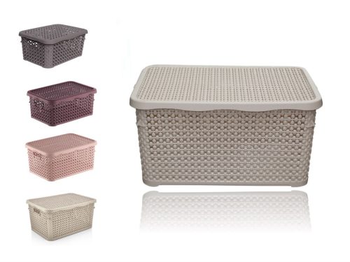 Coș cu vârf pătrat Efect rattan 2,5 litri