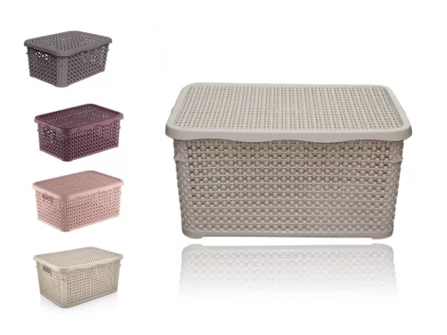 Coș cu vârf pătrat Efect rattan 2,5 litri