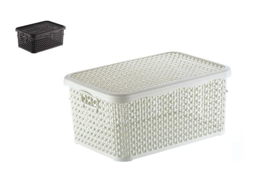 Coș cu vârf pătrat efect rattan 20 litri