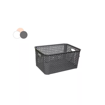 Coș pătrat cu efect rattan 1,25 litri