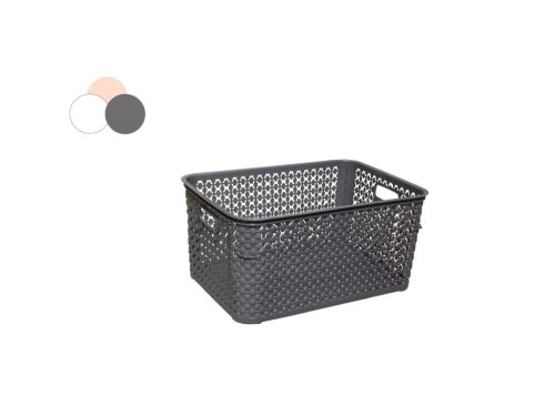 Coș pătrat cu efect rattan 1,25 litri
