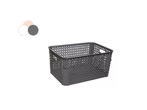 Coș pătrat cu efect rattan 1,25 litri