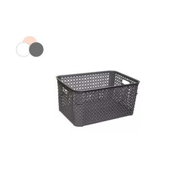 Coș pătrat cu efect rattan 2,5 litri