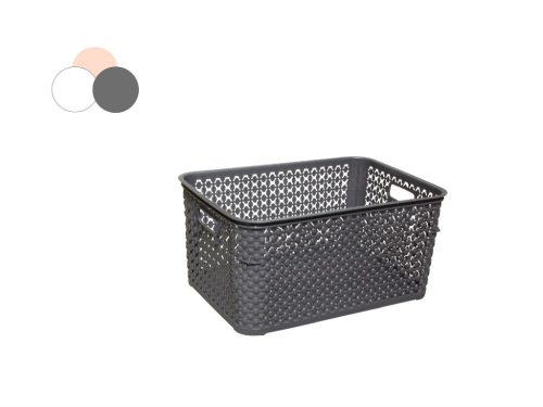 Coș pătrat cu efect rattan 2,5 litri