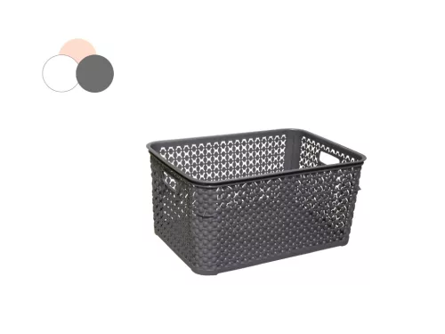 Coș pătrat cu efect rattan 2,5 litri