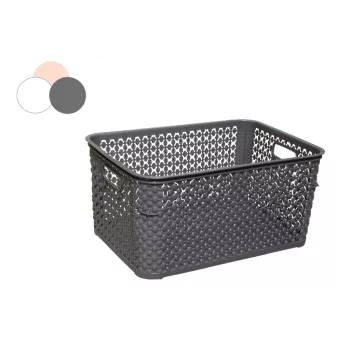 Coș pătrat Efect Rattan 10 Litri
